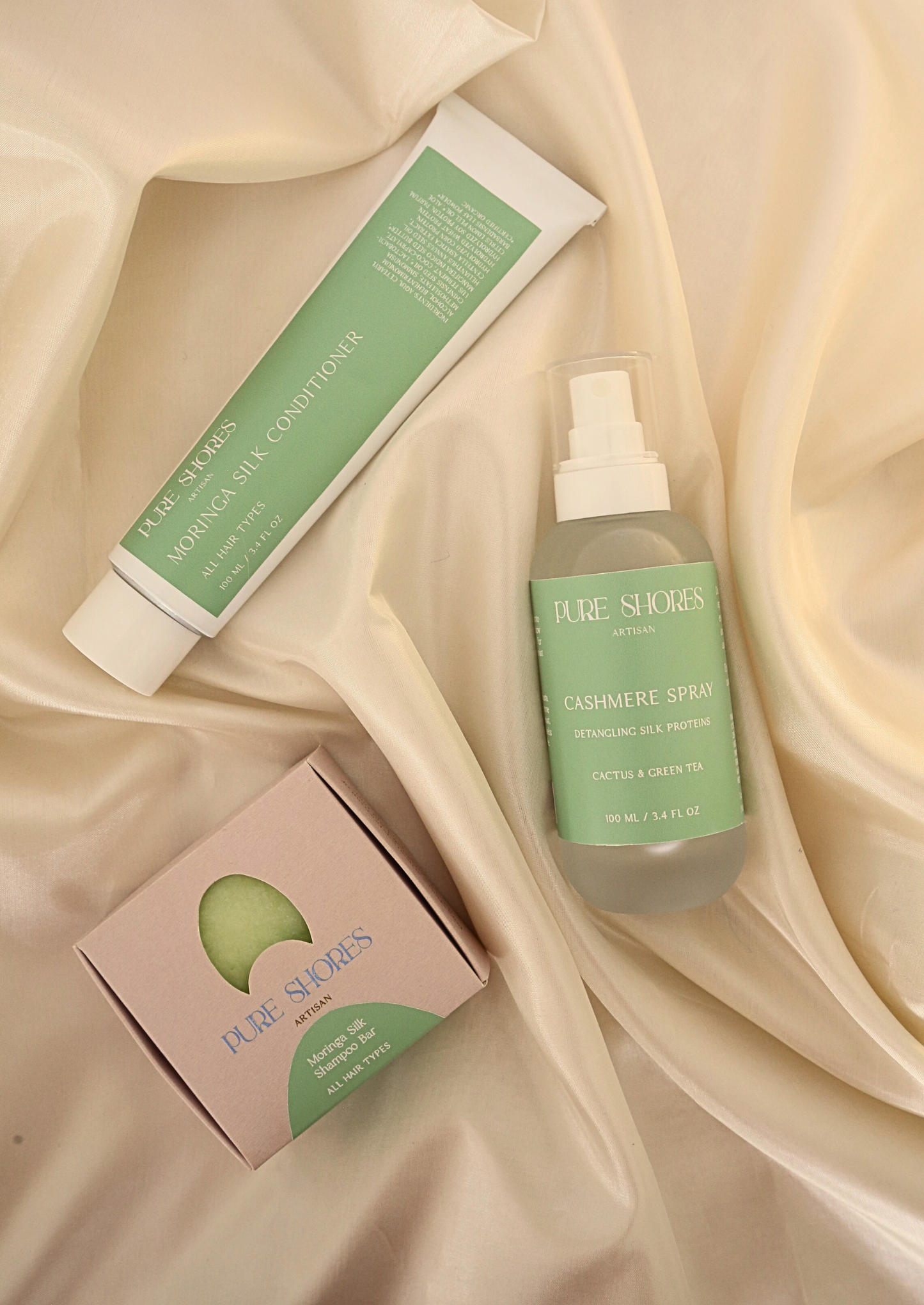 Moringa Silk Set + Waves Travel Case